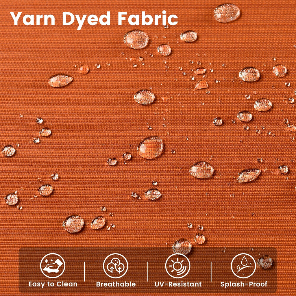 Ensemble de 9 chaises pivotantes d'extérieur en osier OVIOS avec table à feu