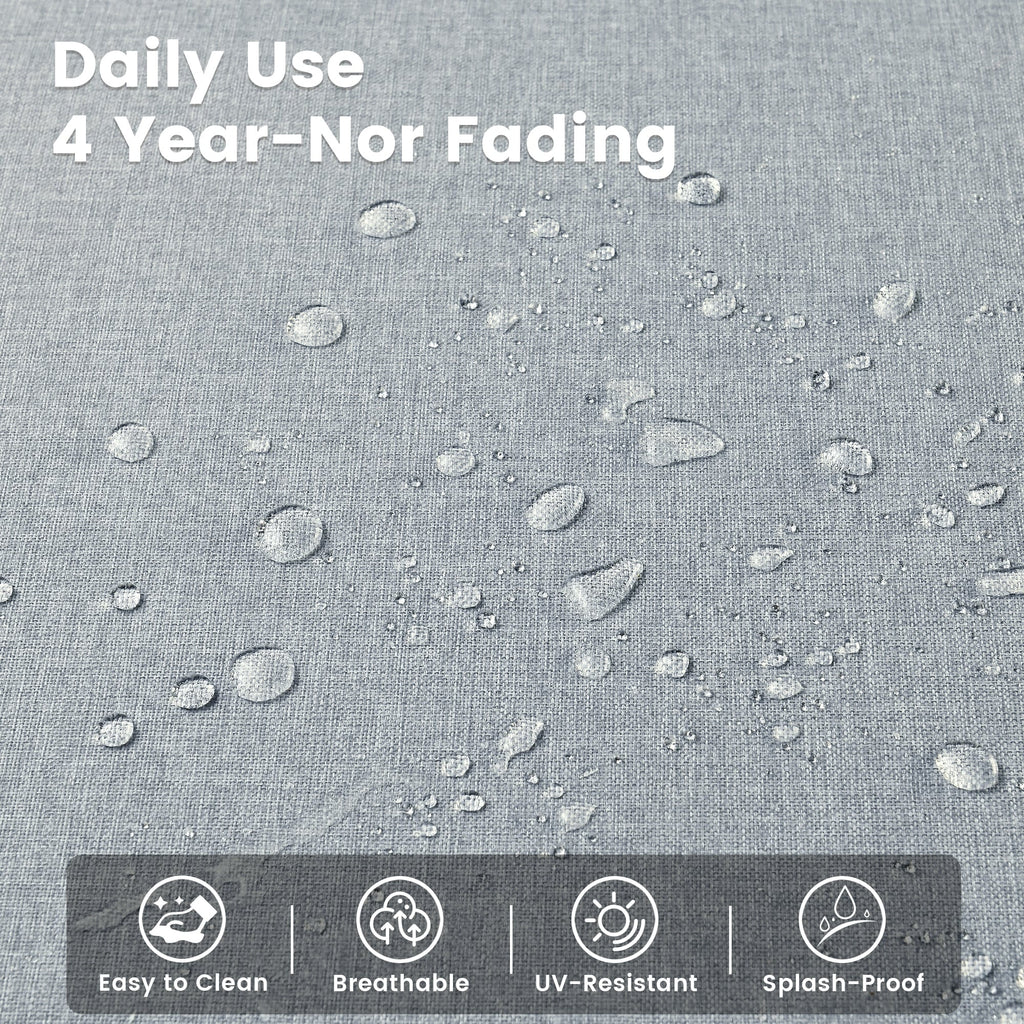 Ensemble de 9 chaises pivotantes d'extérieur en osier OVIOS avec table à feu