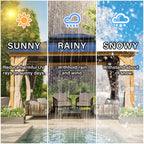 Gazebo à toit rigide EROMMY, pergola d'extérieur avec double toit, filet et rideaux, auvent robuste pour patio, arrière-cour, fête au bord de la piscine