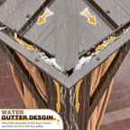 Tonnelle d'extérieur à toit rigide avec double toit en acier galvanisé et cadre en aluminium, pergola extérieure avec rideaux et filets haut de gamme