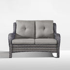 Ensemble de canapés d'extérieur en osier Gymojoy avec causeuse et canapé en rotin