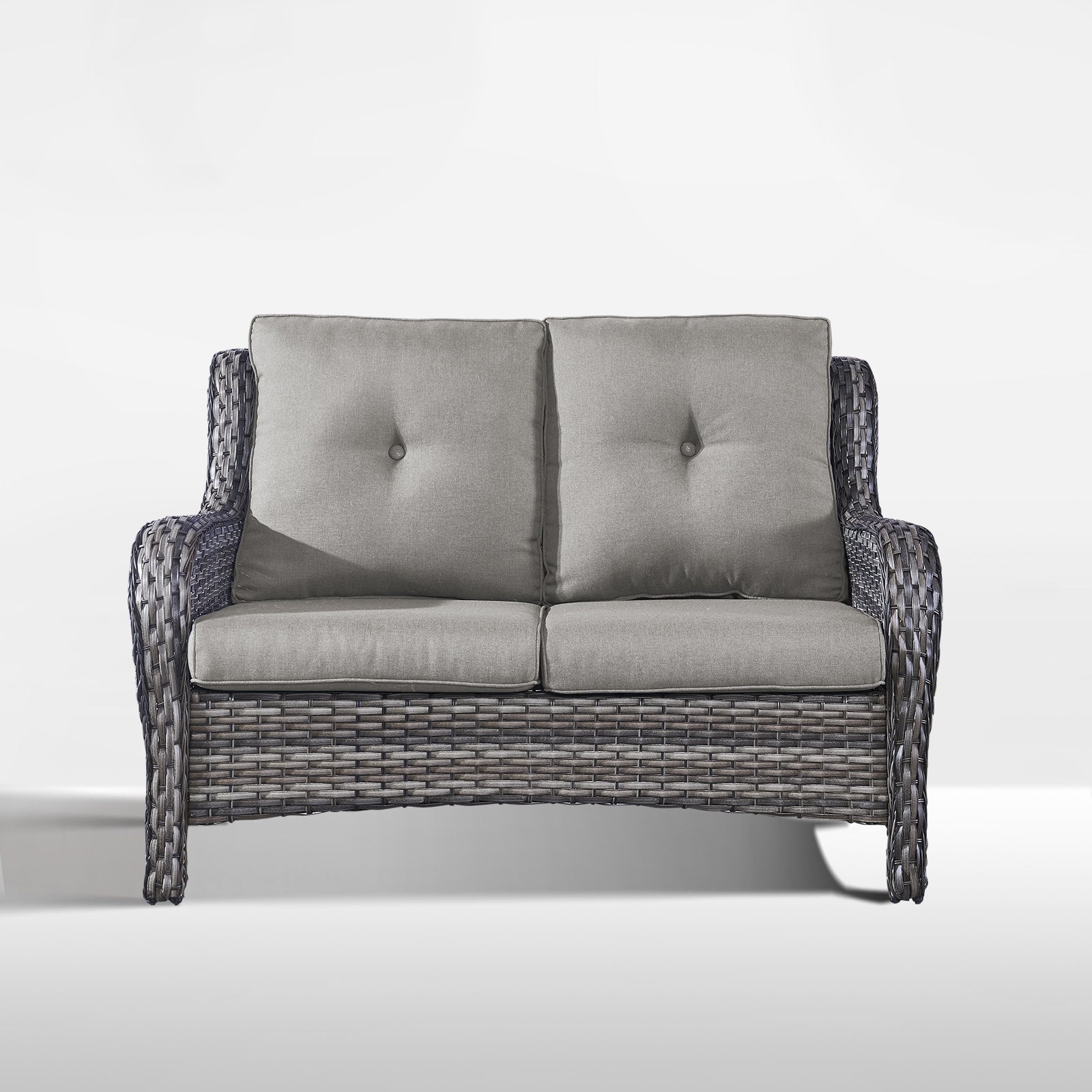 Ensemble de canapés d'extérieur en osier Gymojoy avec causeuse et canapé en rotin