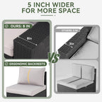 Ensembles de meubles de patio extérieurs avec coussins épais de 4 pouces