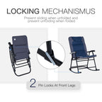 Ensemble de chaises à bascule pliantes Outsunny avec siège et dossier rembourrés, oreiller