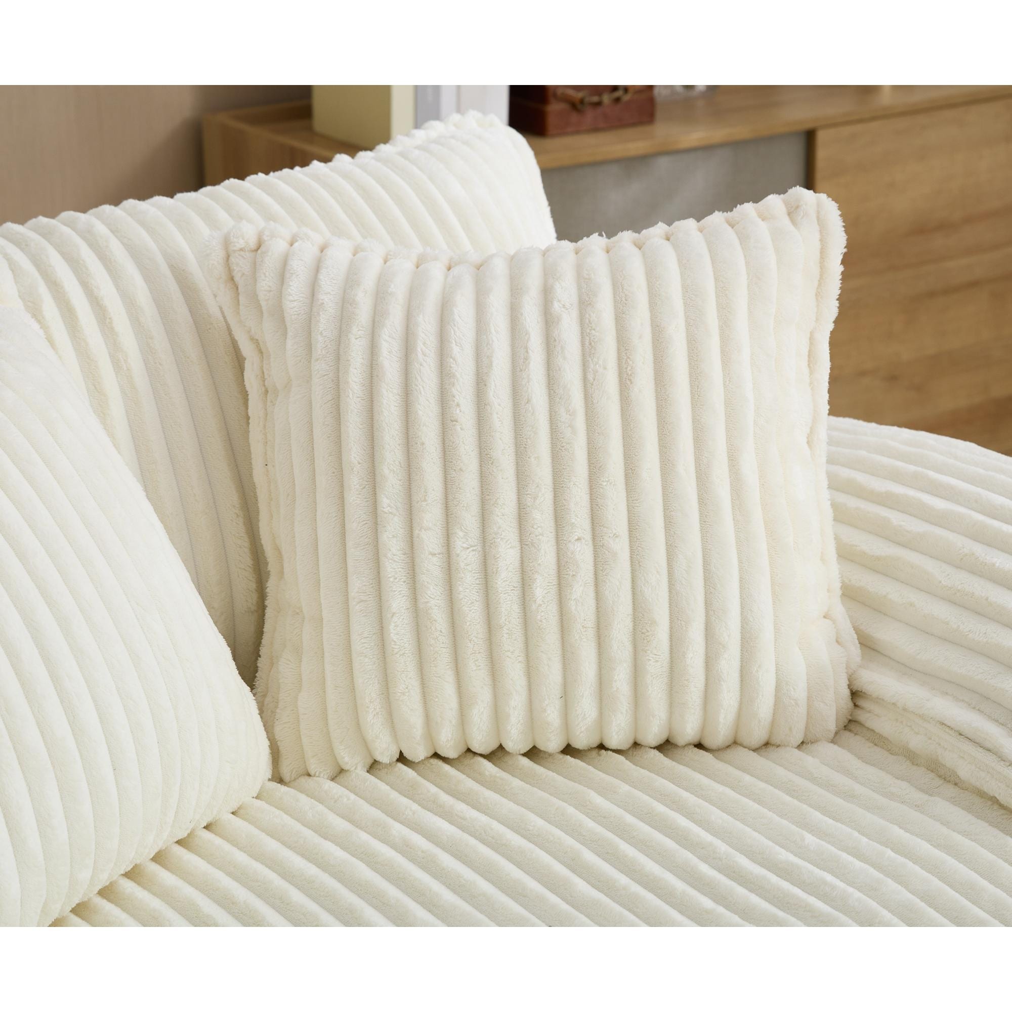 Canapé-lit surdimensionné en velours côtelé moelleux et réglable