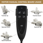 Fauteuil inclinable électrique surdimensionné en chenille avec massage et chauffage lombaire, inclinable en position infinie