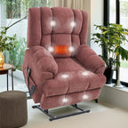 Fauteuil inclinable électrique surdimensionné en chenille avec massage et chauffage lombaire, inclinable en position infinie