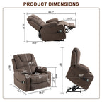 Fauteuil inclinable électrique surdimensionné pour personnes âgées, 400 lb.