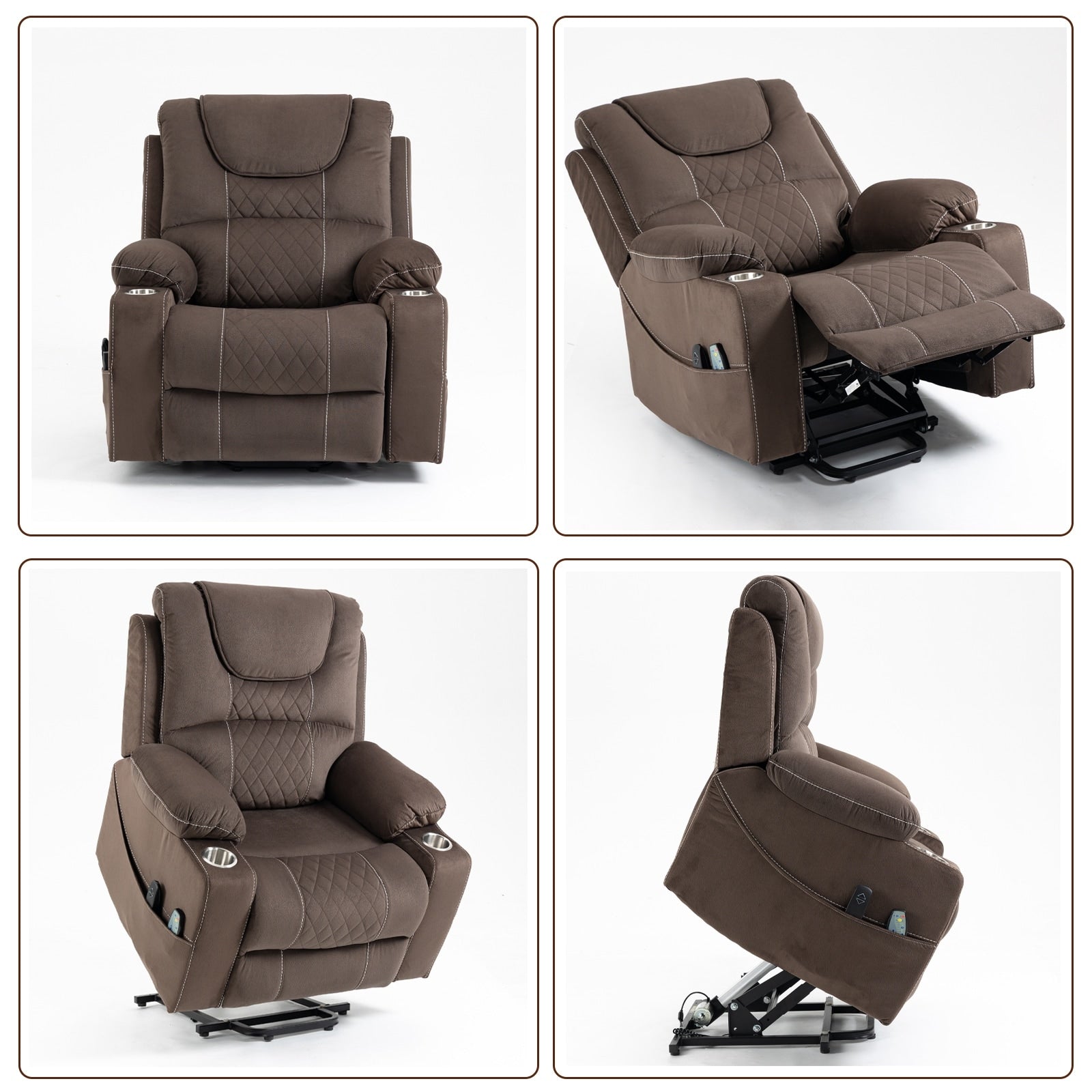 Fauteuil inclinable électrique surdimensionné pour personnes âgées, 400 lb.