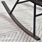 Ensemble bistrot OVIOS 3 pièces avec chaises à bascule et table basse en verre