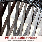 Ensemble bistrot OVIOS 3 pièces avec chaises à bascule et table basse en verre