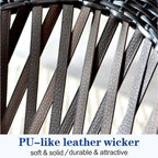 Ensemble bistrot OVIOS 3 pièces avec chaises à bascule et table basse en verre