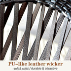 Ensemble bistrot OVIOS 3 pièces avec chaises à bascule et table basse en verre