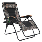 Fauteuil de salon surdimensionné XL rembourré à gravité zéro, accoudoirs larges, inclinable et réglable avec porte-gobelet - N/A