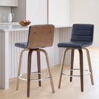 Tabourets de bar/comptoir pivotants en similicuir 26/29, lot de 2/3