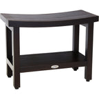 Banc de douche breveté en teck Sumba avec étagère