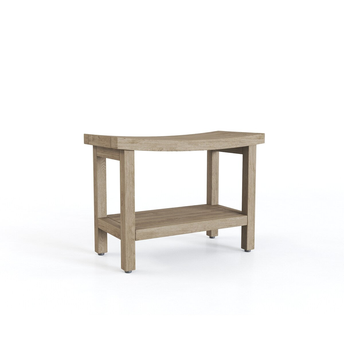 Banc de douche breveté en teck Sumba avec étagère