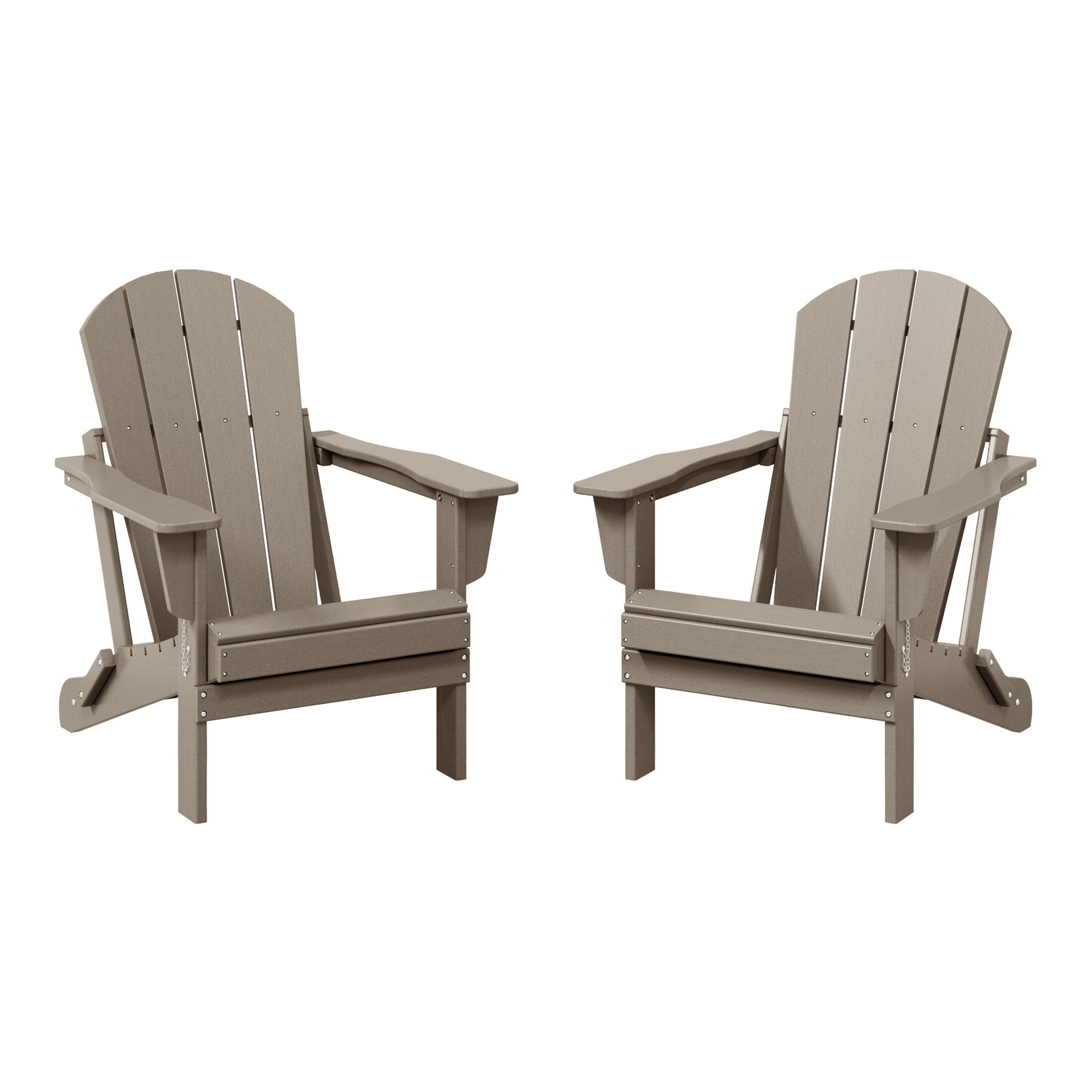 Chaises pliantes Adirondack Polytrends Laguna résistantes aux intempéries (lot de 2)