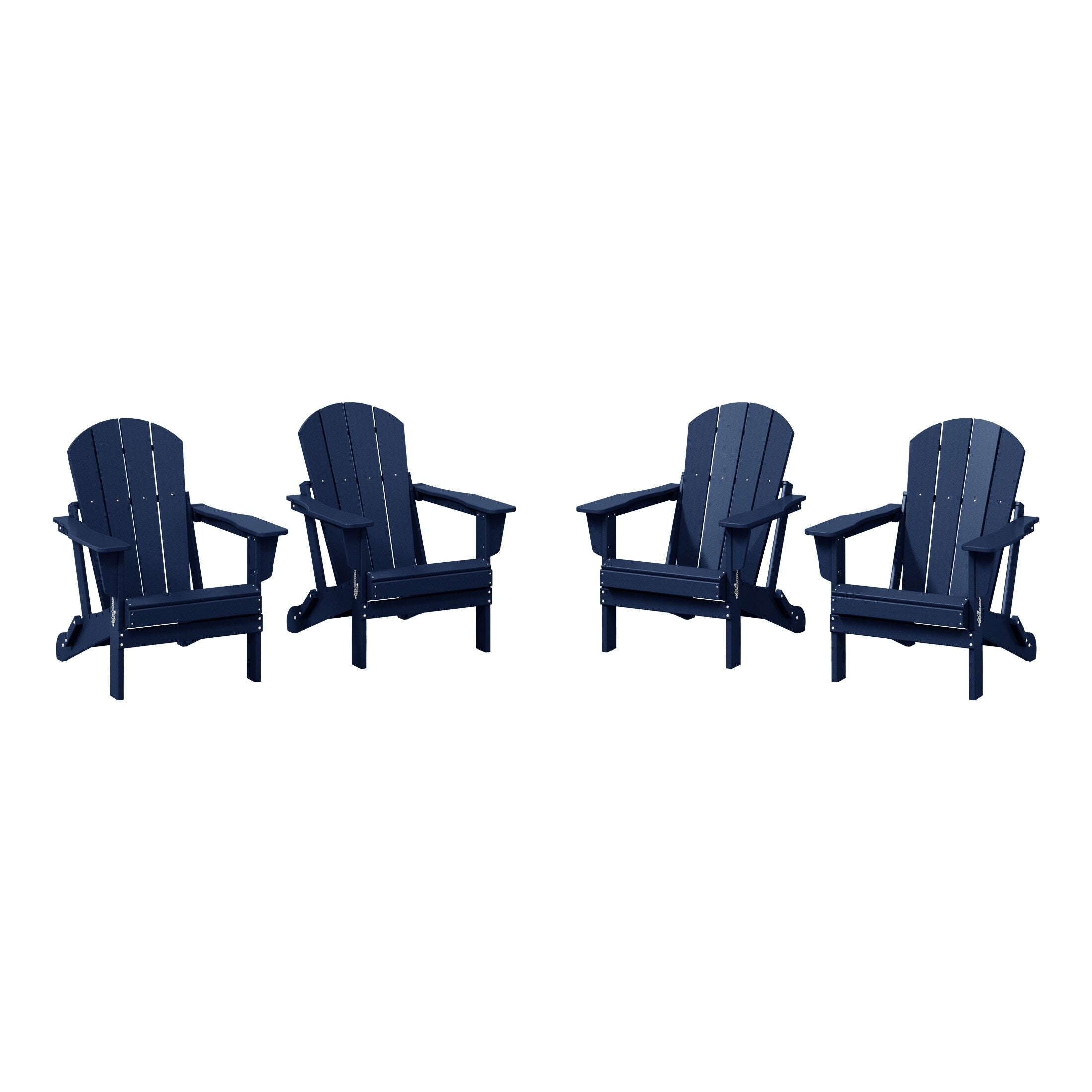Chaises pliantes Adirondack Polytrends Laguna résistantes aux intempéries (lot de 4)