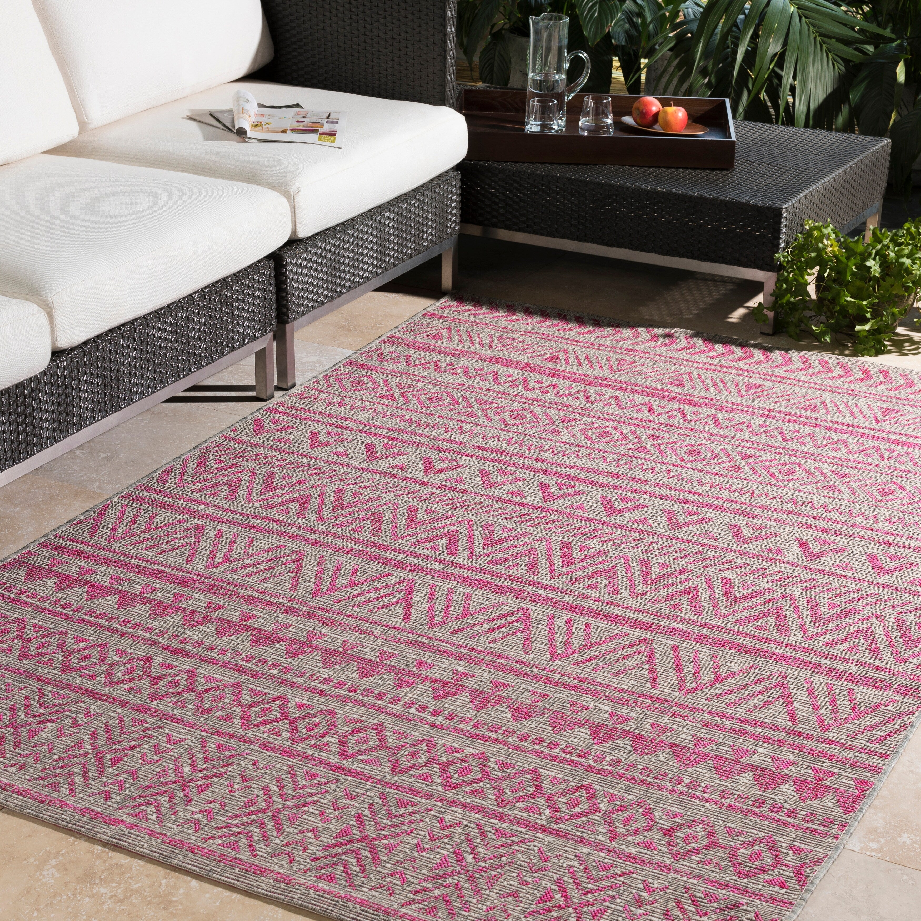 Tapis d'intérieur/extérieur vintage style sud-ouest Livabliss Powlett