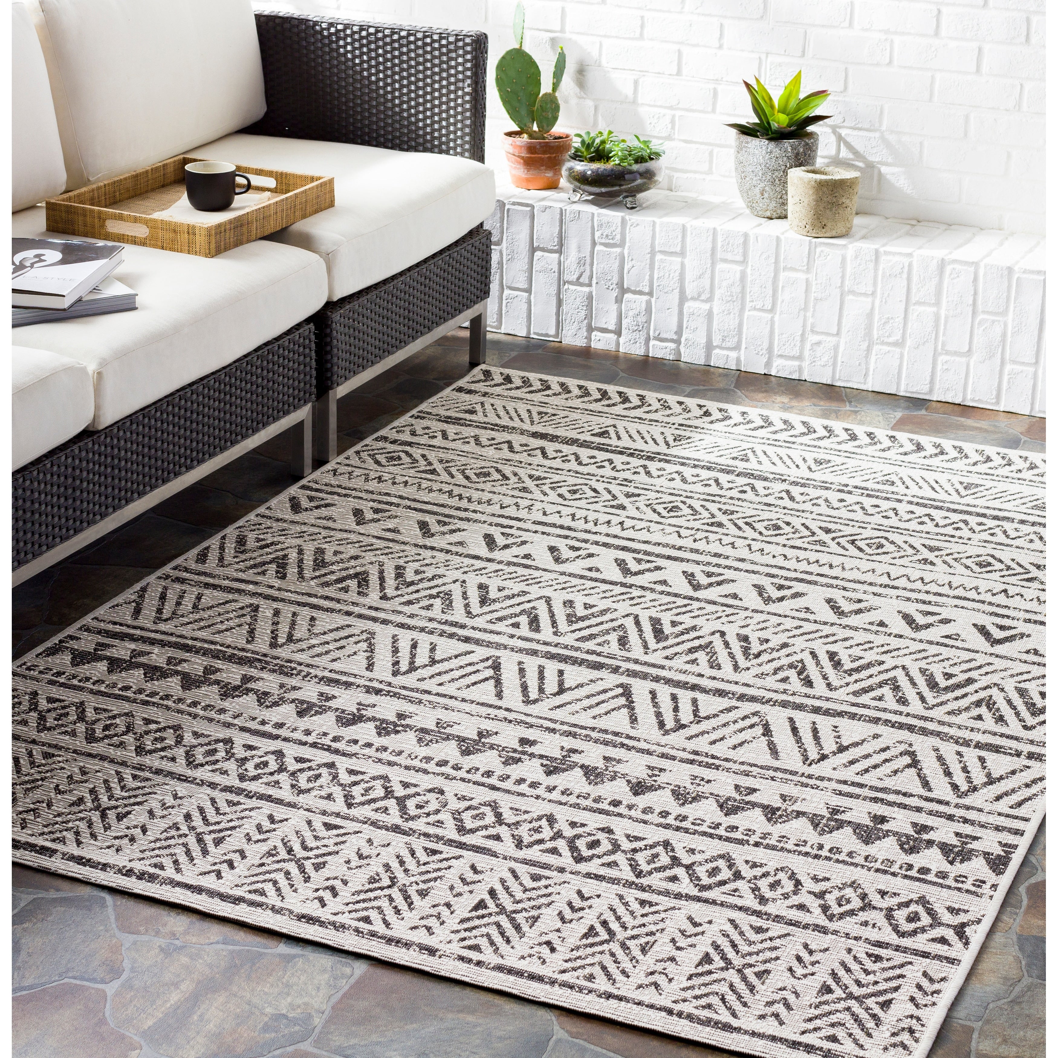 Tapis d'intérieur/extérieur vintage style sud-ouest Livabliss Powlett