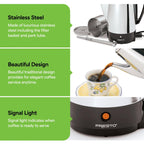 Cafetière Presto en acier inoxydable, percolateur robuste 12 tasses, argent - 2,79