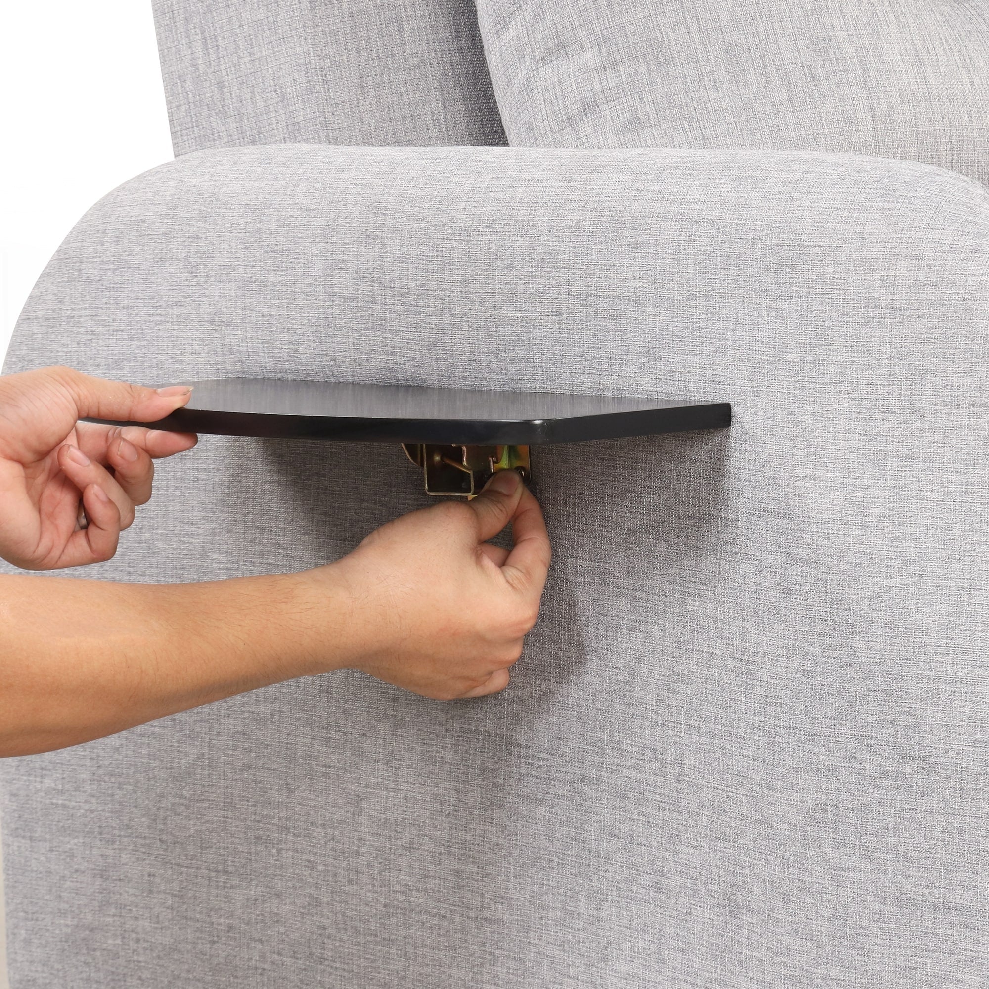 Canapé-lit gigogne 3 en 1 avec table à 2 oreilles