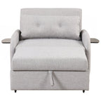 Canapé-lit gigogne 3 en 1 avec table à 2 oreilles