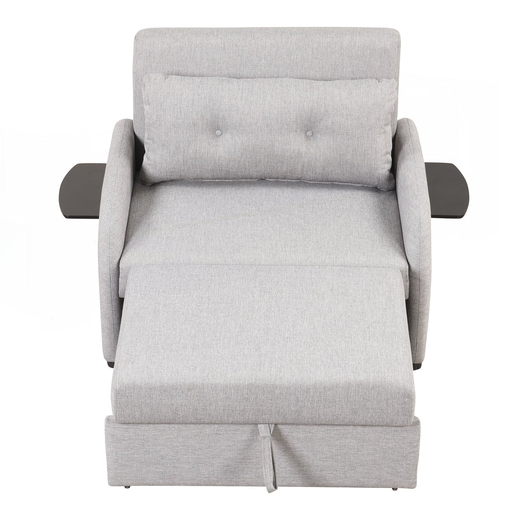 Canapé-lit gigogne 3 en 1 avec table à 2 oreilles