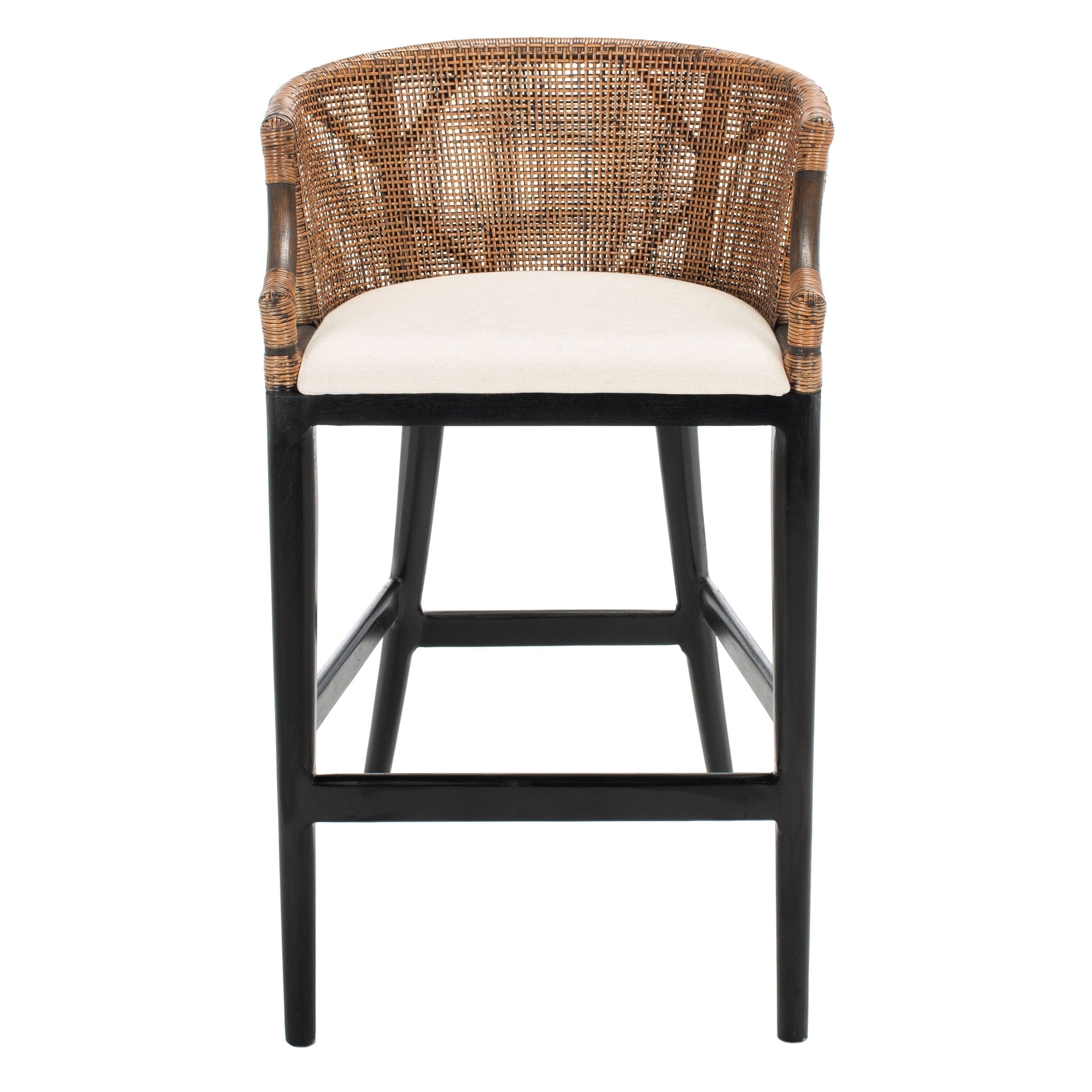 Tabouret de bar en rotin SAFAVIEH Virona de 76 cm (22,3 po l x 20,5 po l x 39 po H)