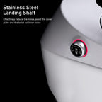 Toilettes intelligentes, bidet monobloc pour salle de bain, toilettes allongées modernes avec eau chaude, double chasse d'eau automatique, fonctionnement par capteur de pied