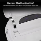 Toilettes intelligentes, bidet monobloc pour salle de bain, toilettes allongées modernes avec eau chaude, double chasse d'eau automatique, fonctionnement par capteur de pied