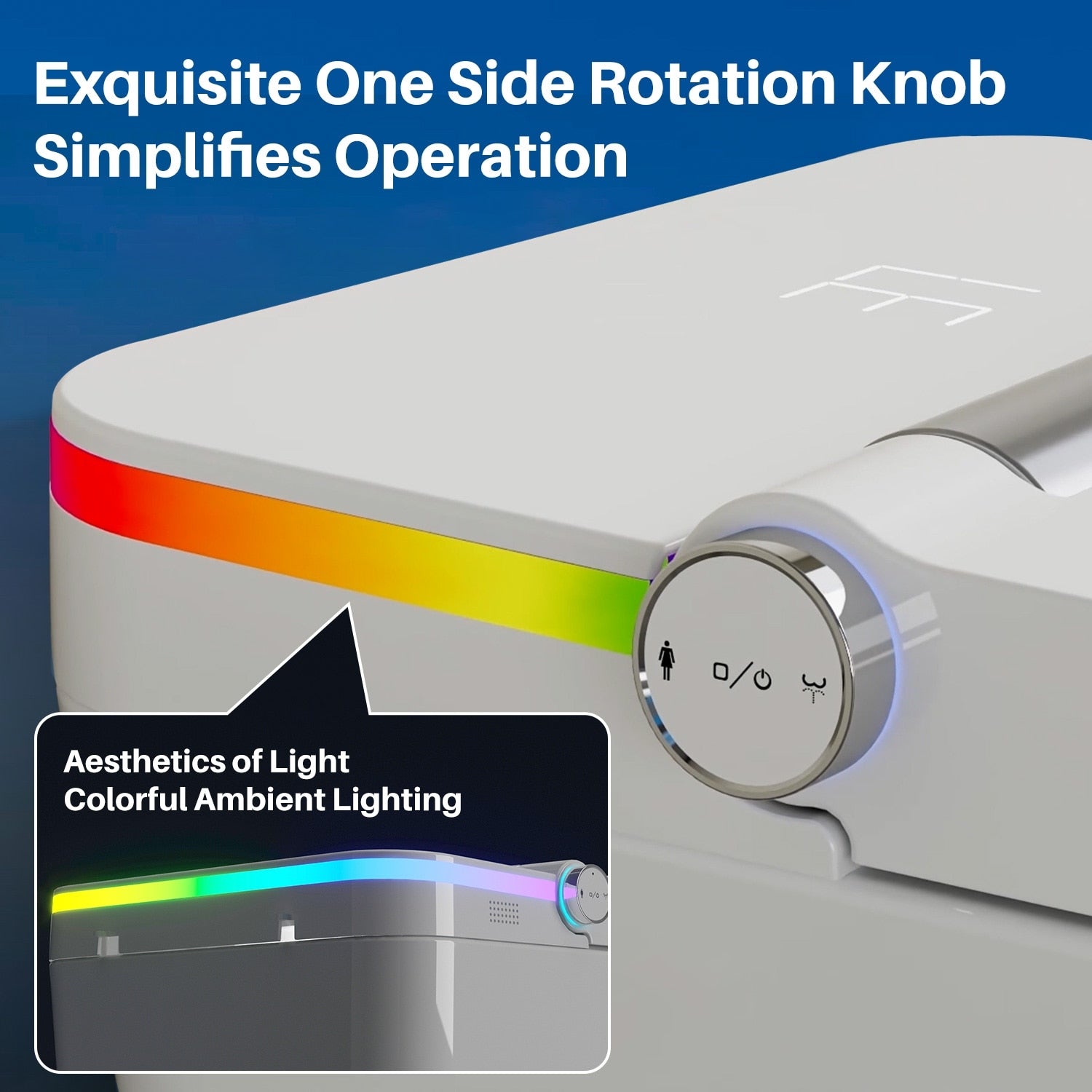 Toilettes intelligentes, bidet monobloc pour salle de bain, toilettes allongées modernes avec eau chaude, double chasse d'eau automatique, fonctionnement par capteur de pied