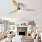 Ventilateur de plafond encastré Sofucor 52 pouces avec télécommande, moteur réversible et éclairage intégré en option