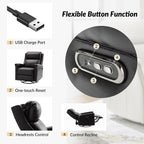 Ensemble de 2 fauteuils inclinables électriques pivotants et à bascule traditionnels Tobias par HULALA HOME