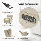 Ensemble de 2 fauteuils inclinables électriques pivotants et à bascule traditionnels Tobias par HULALA HOME