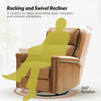 Ensemble de 2 fauteuils inclinables électriques pivotants et à bascule traditionnels Tobias par HULALA HOME