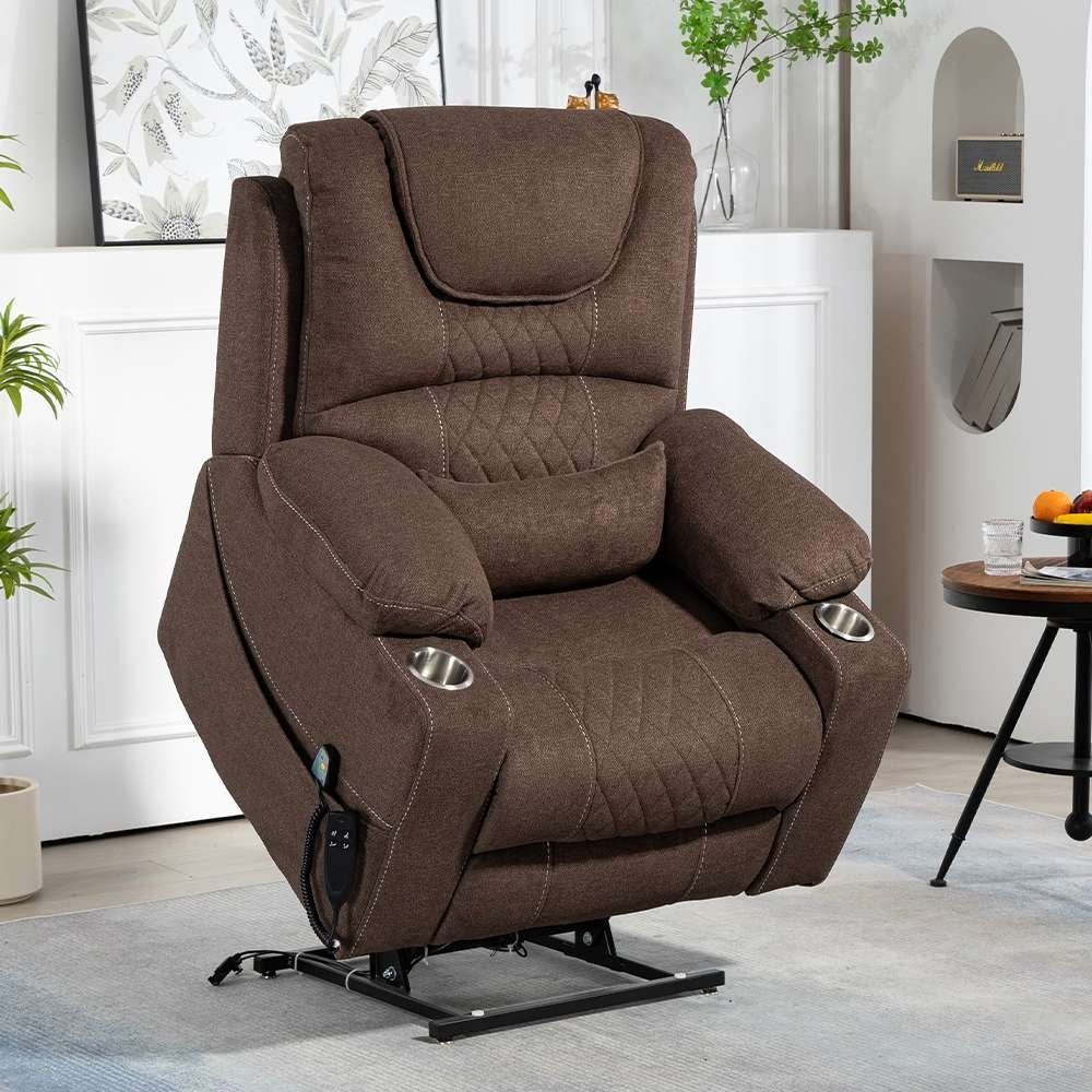 Fauteuil releveur électrique surdimensionné à double moteur et commande indépendante, version améliorée