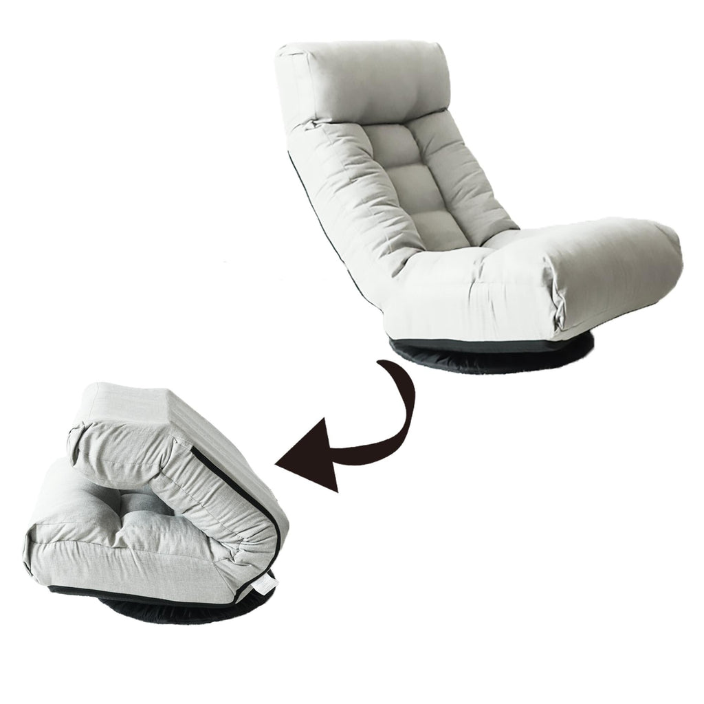 Ensemble de fauteuil inclinable rembourré sans accoudoirs avec pouf et appui-tête réglable