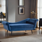 Chaise longue vintage avec accoudoirs en volutes par Christopher Knight Home