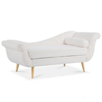 Chaise longue vintage avec accoudoirs en volutes par Christopher Knight Home
