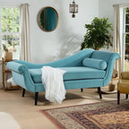 Chaise longue vintage avec accoudoirs en volutes par Christopher Knight Home