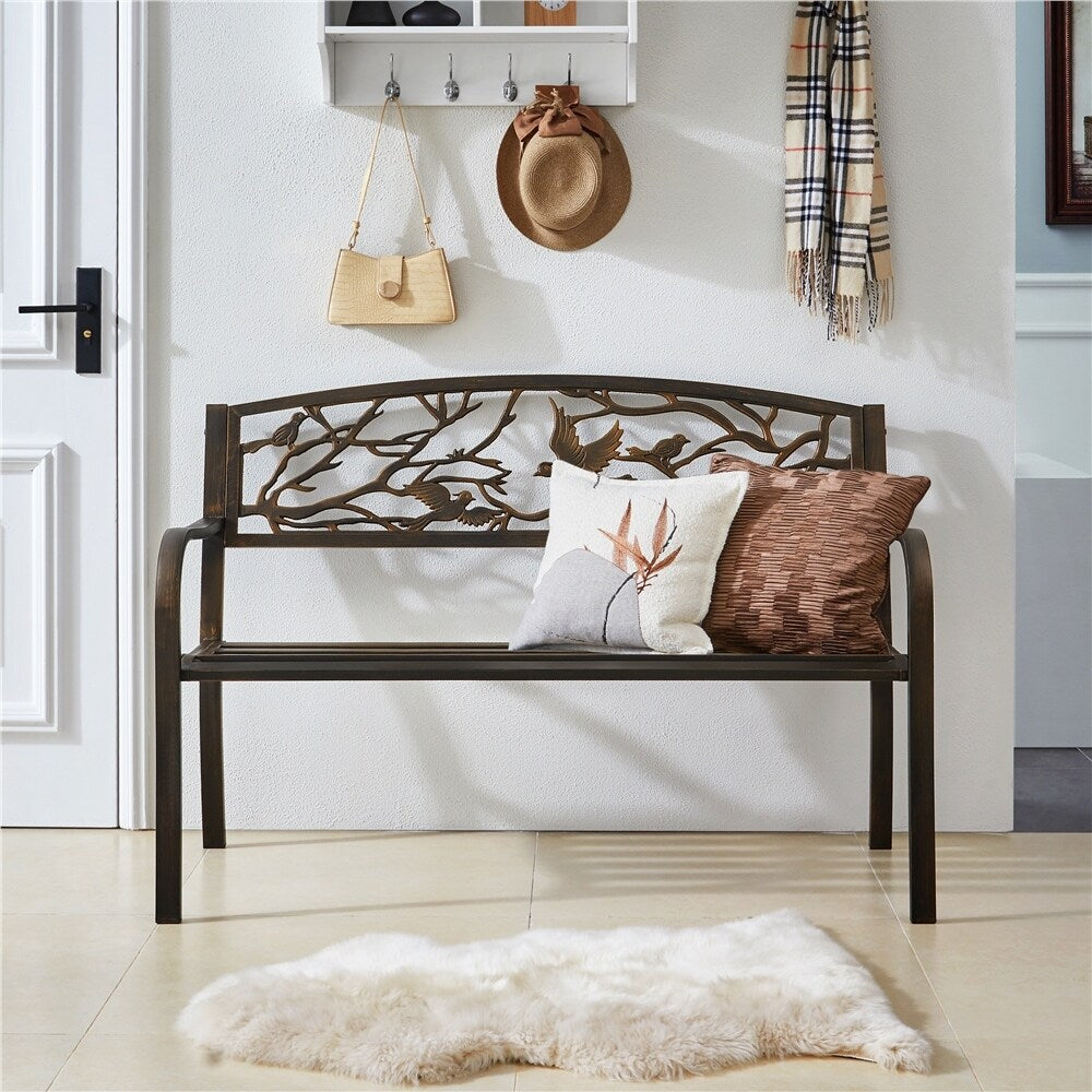 Banc de jardin Yaheetech en métal pour l'extérieur - N/A