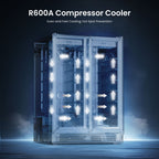 Réfrigérateur à vin/boissons 24 pouces, réfrigérateur double zone pour 20 bouteilles/60 canettes - 24 pouces