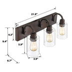 Applique murale de style ferme pour salle de bain