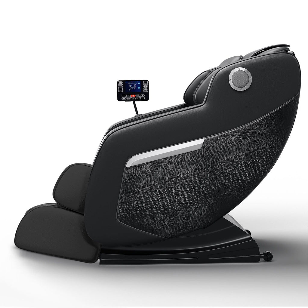 Fauteuil inclinable de massage à gravité zéro avec massage complet du corps, chauffage et audio Bluetooth intégré